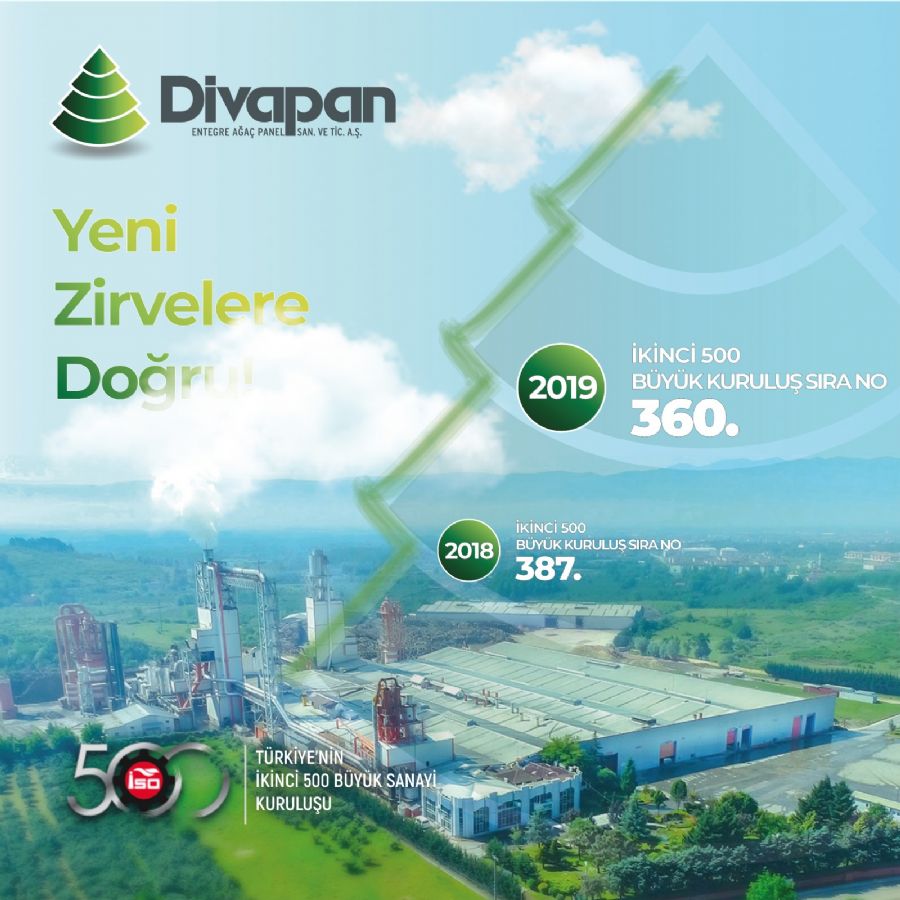 2019 yılı Türkiye'nin İkinci 500 Büyük Sanayi Kuruluşları Açıklandı